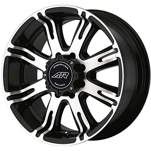 American Racing Ribelle AR708 Satin Black W/ Machined Face