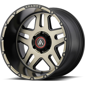 Asanti Offroad AB809 Matte Black Machined W/ Tinted Clear