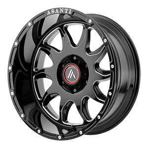 Asanti Offroad AB810 Gloss Black W/ Milled Spokes