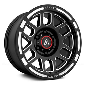 Asanti Offroad AB812 Satin Black W/ Milled Spokes