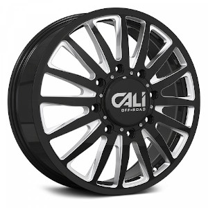 Cali Offroad Summit 9110 Gloss Black Milled Dually Front