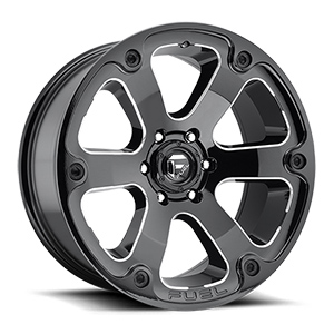 Fuel Beast D562 Gloss Black W/ Milled Spokes