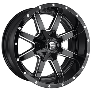 Fuel Maverick D610 Gloss Black W/ Milled Spokes