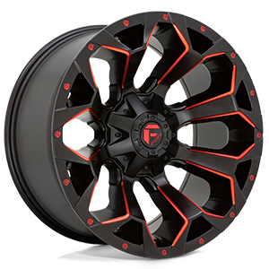 Fuel D787 Assault Matte Black Red Milled