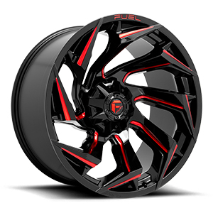 Fuel D755 Reaction Gloss Black Red Milled