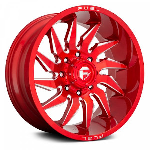 Fuel Saber D745 Candy Red W/ Milled Spokes
