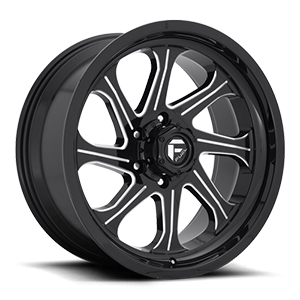 Fuel Seeker D676 Gloss Black W/ Milled Spokes