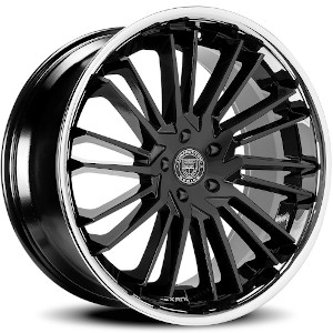 Lexani Virage 676 Black W Chrome Lip