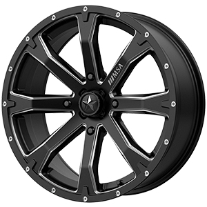 MSA Offroad M42 Bounty Satin Black W/ Milled Spokes