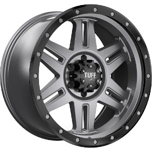 TUFF A.T. T16 Satin Gunmetal W/ Black Lip