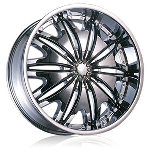 Velocity Wheel VW820 Chrome w/ Black Inserts