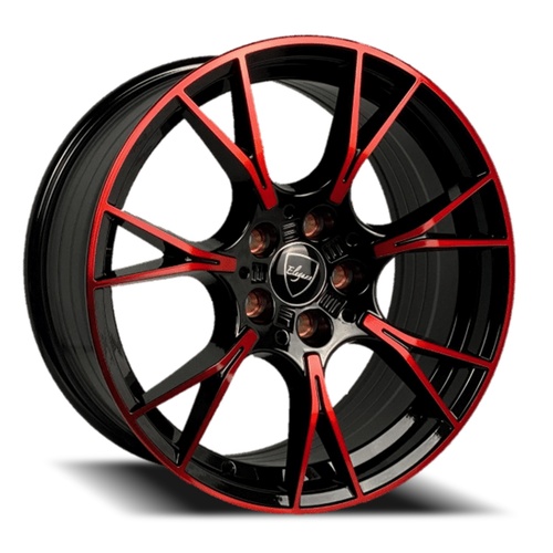 Elegance E006 Gloss Black W/ Candy Red Face