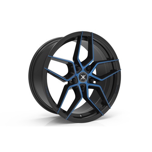 Karma Kr-100 Black Machined W/ Blue Face