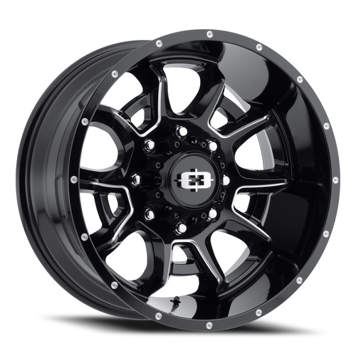 Vision Off-Road Bomb 415 Gloss Black Milled Spoke