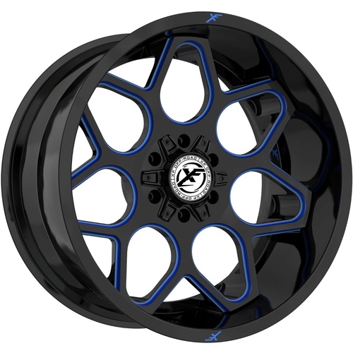 XF Offroad Xf-233 Gloss Black & Blue Milled