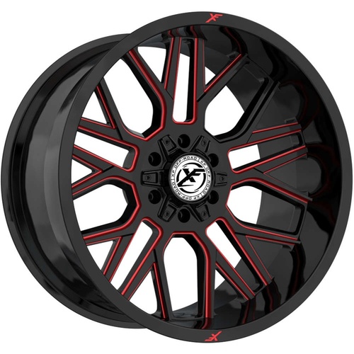 XF Offroad Xf-235 Gloss Black & Red Milled