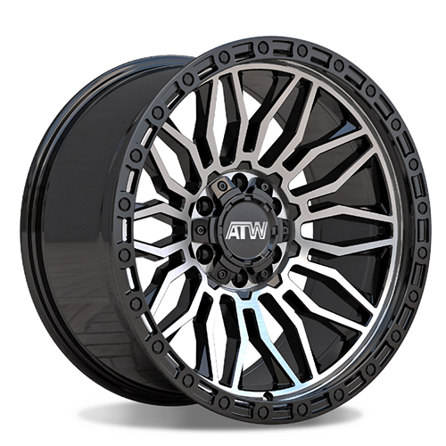 ATW Offroad Nile Gloss Black W/ Machined Face & Black Lip