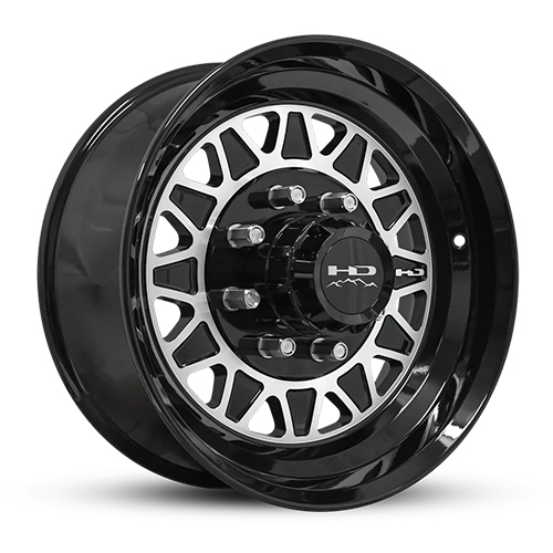 HD Trailer Wheels HDT Forged Trailer Gloss Black With Machined Face