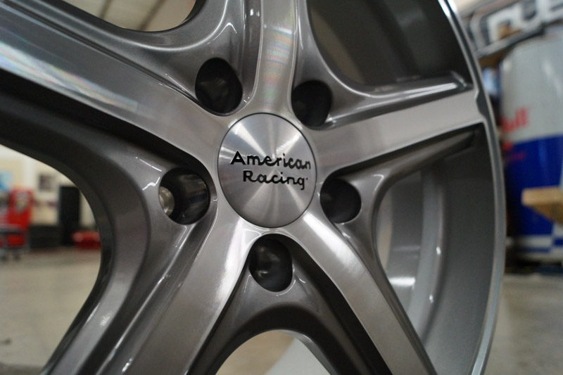 American Racing Maverick Ar883 17x7.5 5 Lug Matte Gray Machined Wheels Rims .JPG