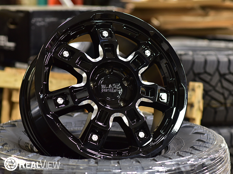 Black Rhino Locker 17x8 30 Gloss Black Milled Wheels Rims 