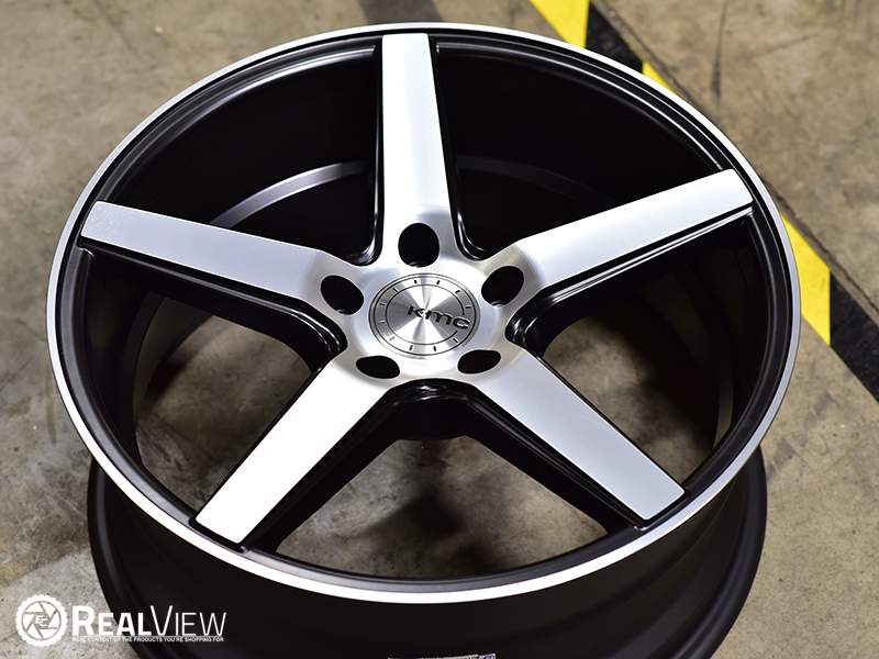 Kmc 685 Distirict Satin Black Machined 18x8 38 Wheels Rims 