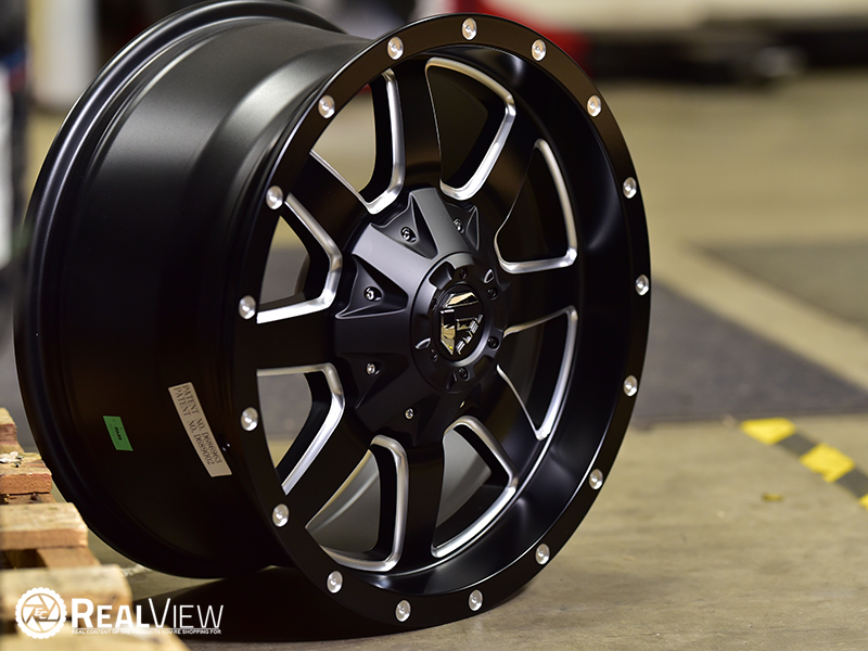 Maverick Black Milled Edge 17x8 5 25 Wheels Rims 