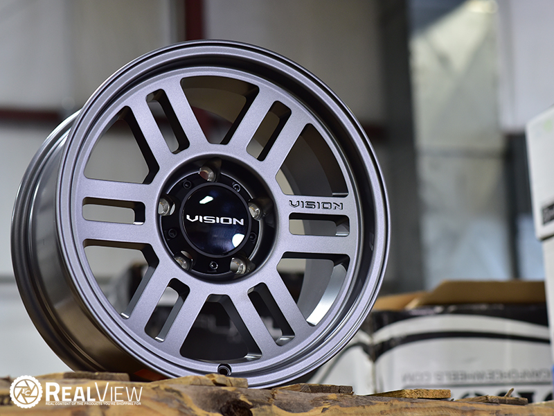 Vision 355 M2 Overland 17x9 18 Satin Grey Wheels Rims 