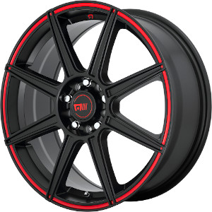 Motegi Racing MR142 CS8 Satin Black W/ Red Stripe