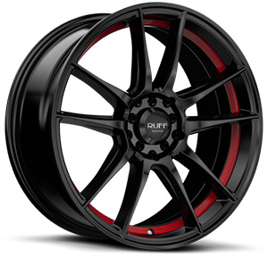 Ruff R364 Satin Black W/ Red Undercut