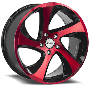 Shift Strut H22 Gloss Black Machined Red