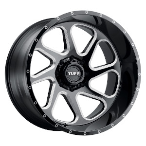 Tuff T2B Gloss Black W Milled Spoke Left