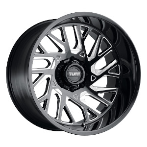 Tuff T4B Gloss Black W Milled Spoke Left