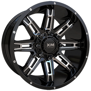 Xtreme Mudder Xm-335 Gloss Black Milled