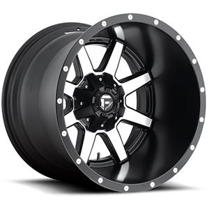 Fuel Maverick D537 Matte Black W/ Machined Face Deep