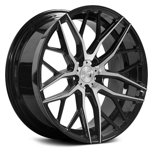 1AV ZX11 Gloss Black W Polished Face - Part Number 10522BNK40ZX11BP-5x112 1AV ZX11 Gloss Black W Polished Face Photo