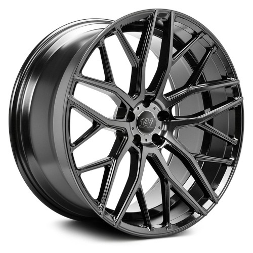 1AV ZX11 Gloss Black W Polished Face Tinted - Part Number 1020BLNK40ZX11BT-5x120 1AV ZX11 Gloss Black W Polished Face Tinted Photo