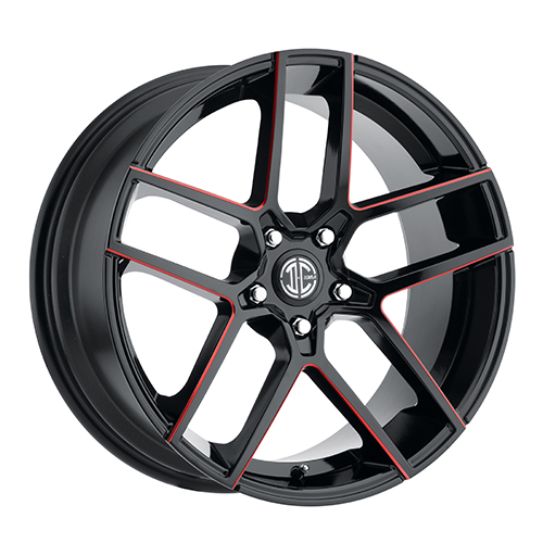 2Crave Fiero No.54 Gloss Black W/ Red Milled Accents - Part Number N54-2015II25JBRX 2Crave Fiero No.54 Gloss Black W/ Red Milled Accents Photo