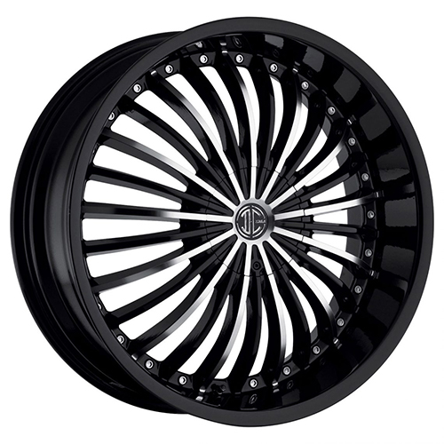 2Crave Signature Series No.19 Gloss Black W/ Diamond Cut Face & Chrome Lip - Part Number N19-2295MP15MK 2Crave Signature Series No.19 Gloss Black W/ Diamond Cut Face & Chrome Lip Photo
