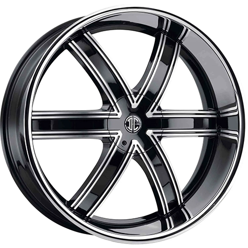 2Crave Signature Series No.44 Gloss Black W/ Machined Face & Chrome Lip - Part Number N44-2410P30MK 2Crave Signature Series No.44 Gloss Black W/ Machined Face & Chrome Lip Photo