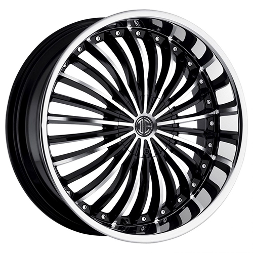 2Crave Signature Series No.19 Gloss Black W/ Diamond Cut Face & Chrome Lip - Part Number N19-2295UI30PK-I 2Crave Signature Series No.19 Gloss Black W/ Diamond Cut Face & Chrome Lip Photo