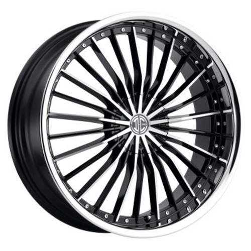 2Crave Signature Series No.26 Gloss Black W/ Diamond Cut Face & Chrome Lip - Part Number N26-2285G38JK 2Crave Signature Series No.26 Gloss Black W/ Diamond Cut Face & Chrome Lip Photo