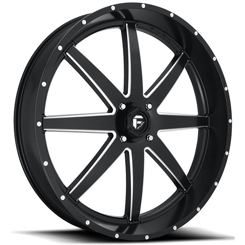 Fuel UTV Maverick D538 Matte Black W/ Milled Spokes - Part Number D5383060A634 Fuel UTV Maverick D538 Matte Black W/ Milled Spokes Photo
