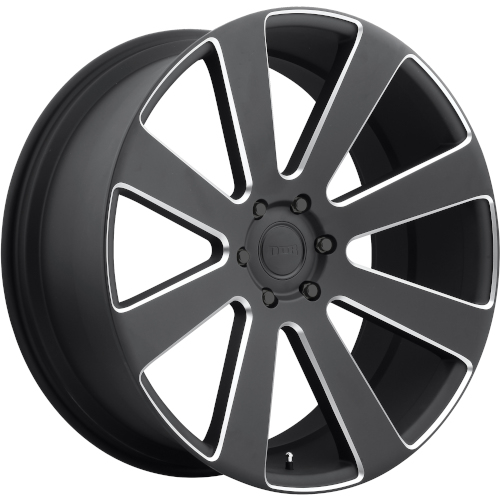 Dub 8 Ball D187 Matte Black W Milled Spokes - Part Number S187240077+20 Dub 8 Ball D187 Matte Black W Milled Spokes Photo