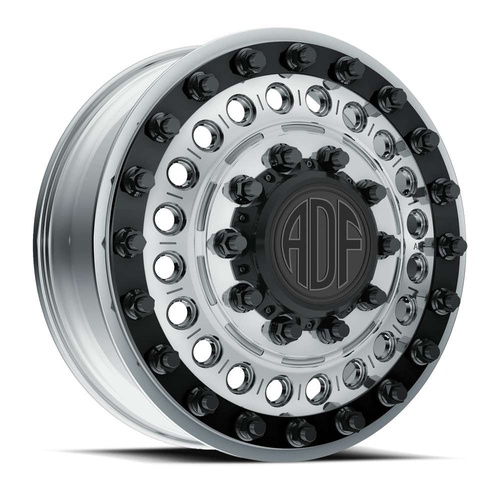ADF Wheels Mag Nuts Polished W/ Black Accents Photo