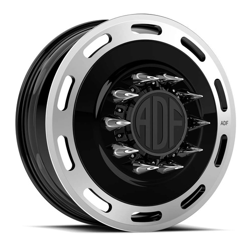 ADF Wheels Optimus Gloss Black/Machined - Part Number D104BM288222+132 ADF Wheels Optimus Gloss Black/Machined Photo