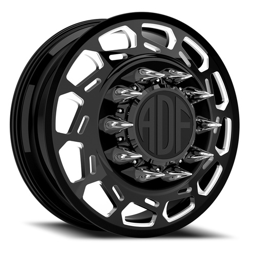 ADF Wheels Payload Dually Gloss Black/Machined - Part Number D201BM228227-167L ADF Wheels Payload Dually Gloss Black/Machined Photo