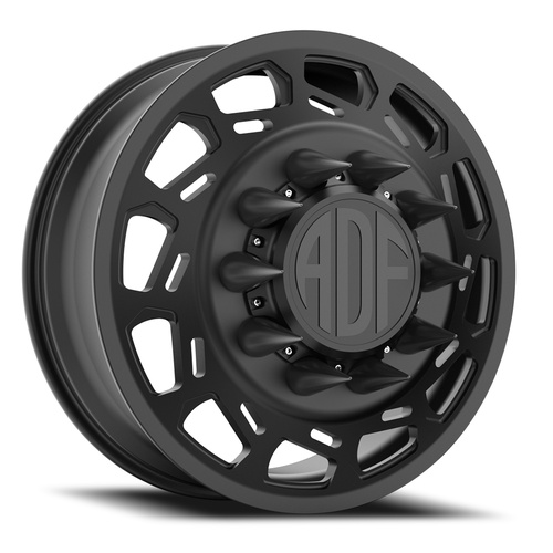 ADF Wheels Payload Dually Satin Black - Part Number D201SB208225+144L ADF Wheels Payload Dually Satin Black Photo