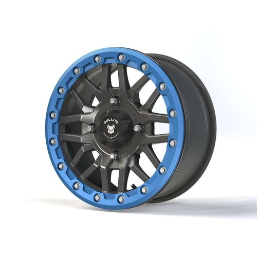 Bullite Bt-06 Gunmetal Gray W/ Sapphire Blue Beadlock - Part Number BT061507041371114 Bullite Bt-06 Gunmetal Gray W/ Sapphire Blue Beadlock Photo