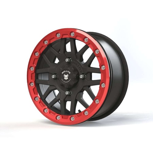 Bullite Bt-06 Satin Black W/ Bullite Red Beadlock - Part Number BT061507041371223 Bullite Bt-06 Satin Black W/ Bullite Red Beadlock Photo