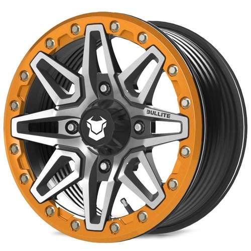 Bullite Pro-03 Satin Black W/ Aerospace Orange Beadlock - Part Number BS031507041371225 Bullite Pro-03 Satin Black W/ Aerospace Orange Beadlock Photo